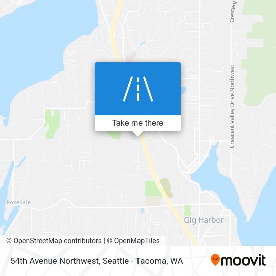 54th Avenue Northwest map