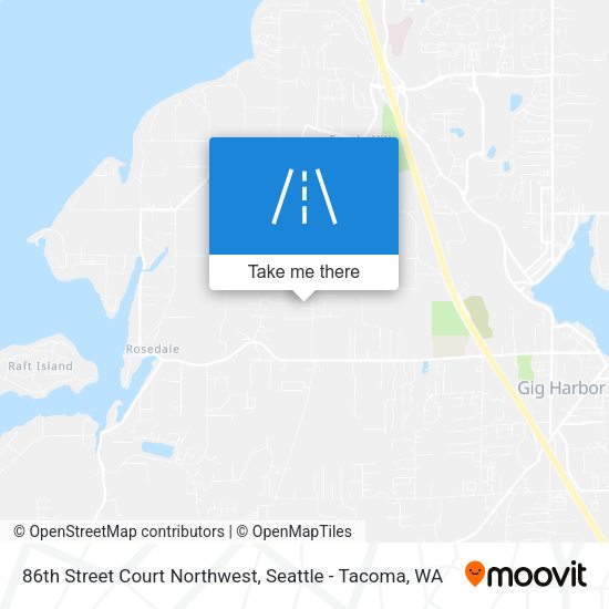 Mapa de 86th Street Court Northwest