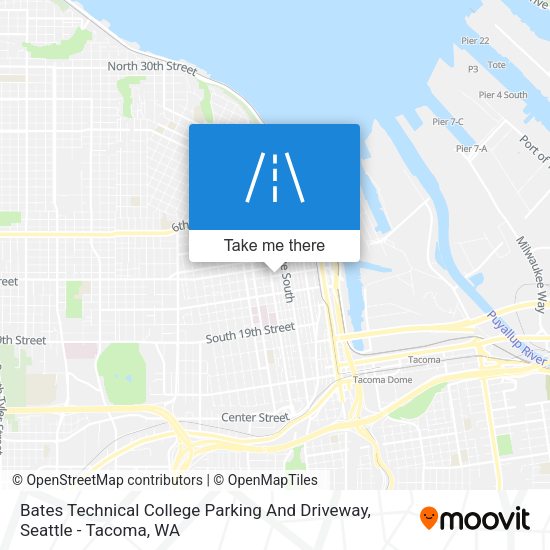 Bates Technical College Parking And Driveway map