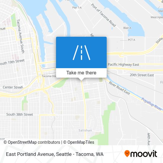 East Portland Avenue map
