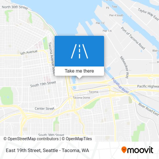 East 19th Street map