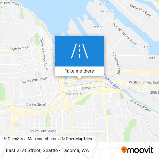 East 21st Street map