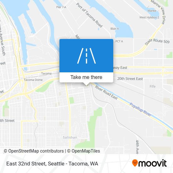 East 32nd Street map