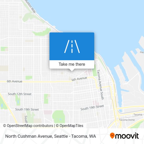North Cushman Avenue map