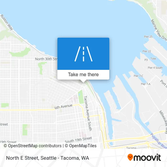 North E Street map