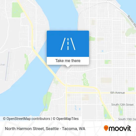 North Harmon Street map