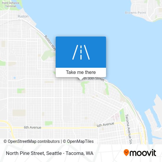 North Pine Street map