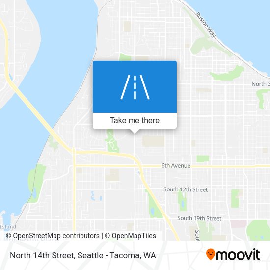 North 14th Street map