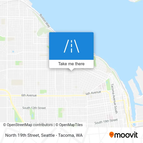 North 19th Street map