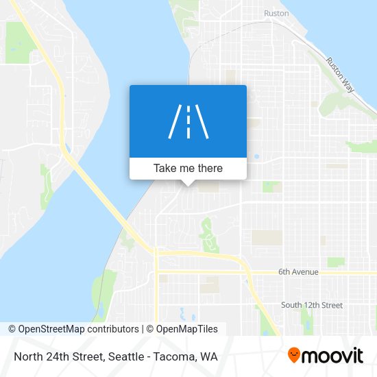 North 24th Street map