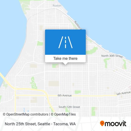 North 25th Street map