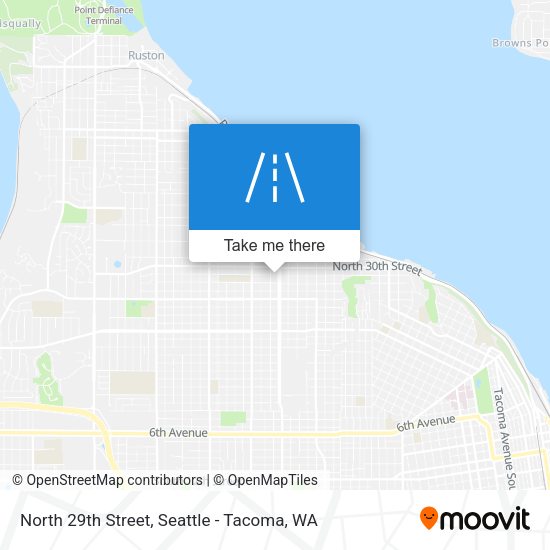 North 29th Street map