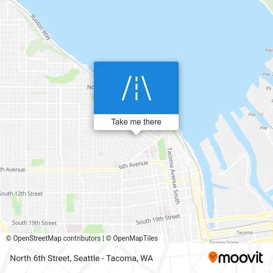 North 6th Street map