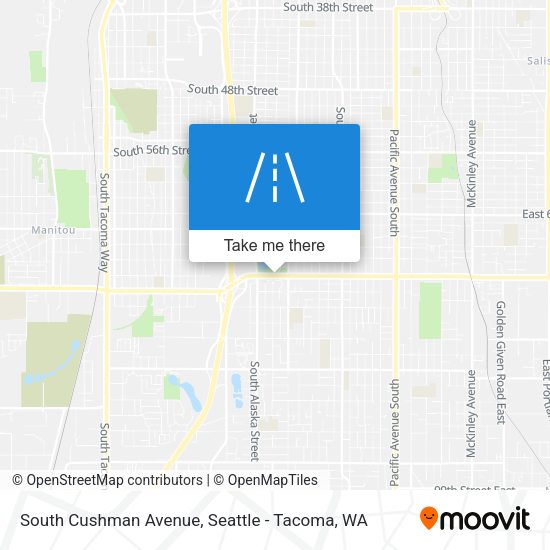 Mapa de South Cushman Avenue