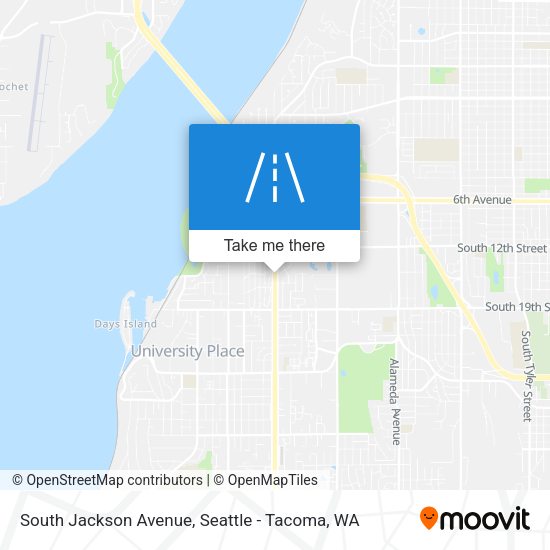 South Jackson Avenue map