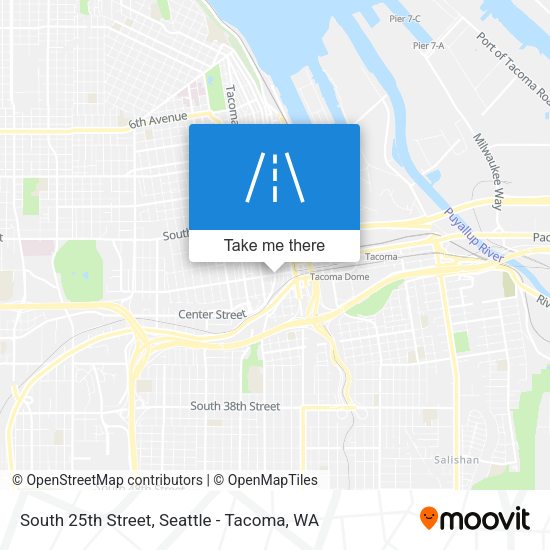 South 25th Street map