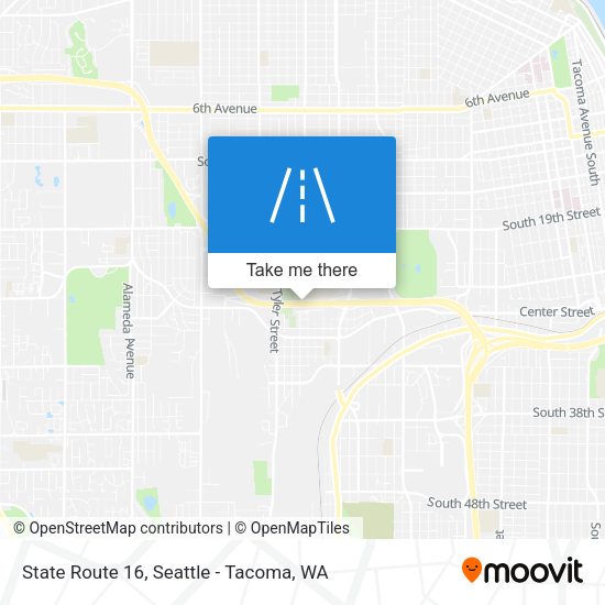 State Route 16 map