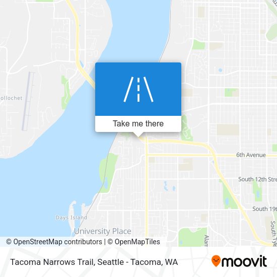 Tacoma Narrows Trail map