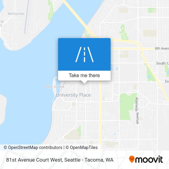 81st Avenue Court West map