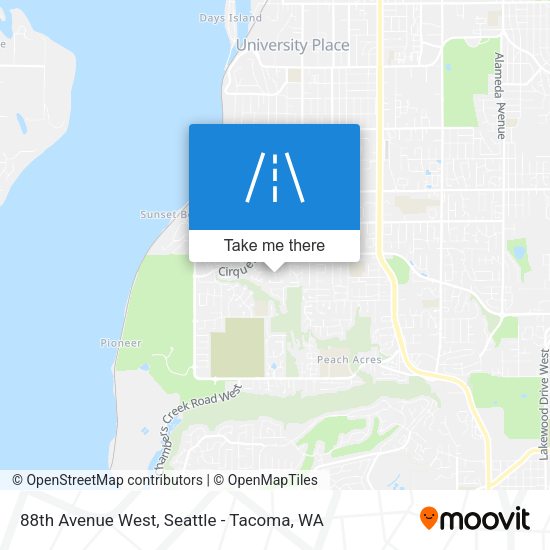 88th Avenue West map