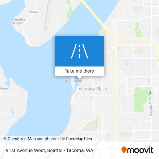 91st Avenue West map