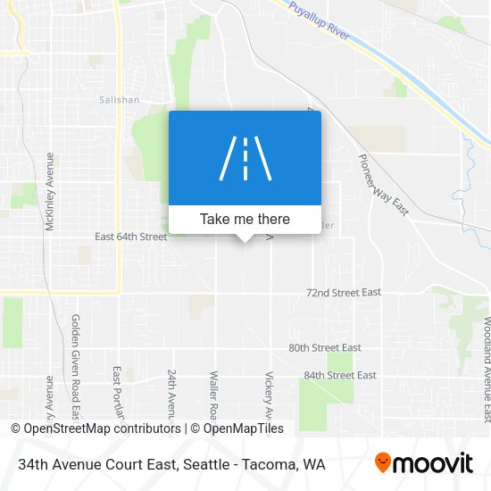 34th Avenue Court East map