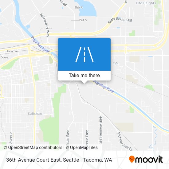 Mapa de 36th Avenue Court East