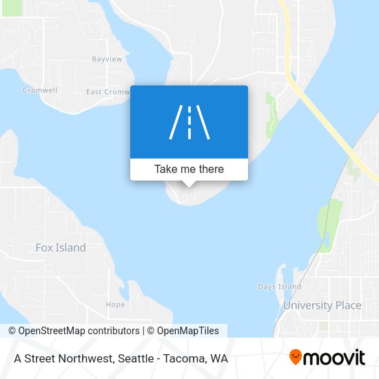 A Street Northwest map