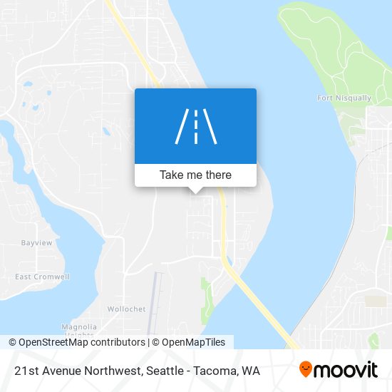 21st Avenue Northwest map