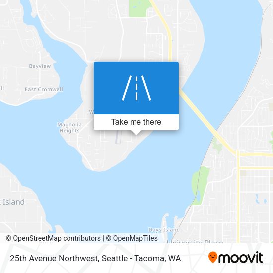 25th Avenue Northwest map