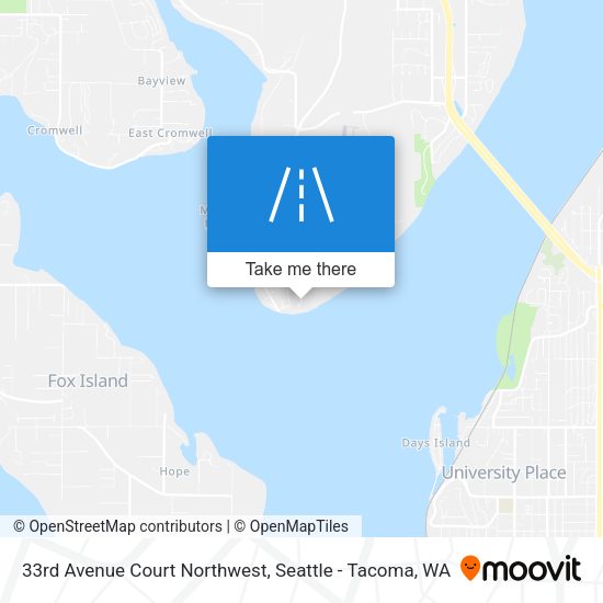 Mapa de 33rd Avenue Court Northwest