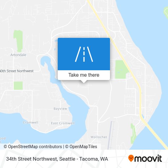 34th Street Northwest map