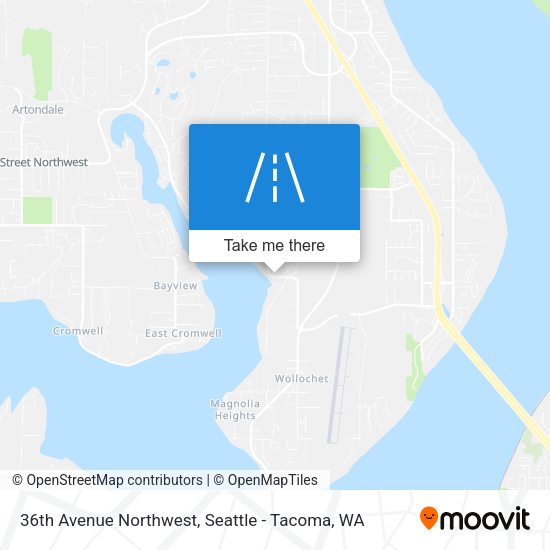36th Avenue Northwest map