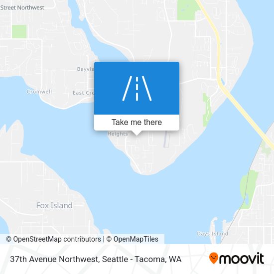 37th Avenue Northwest map