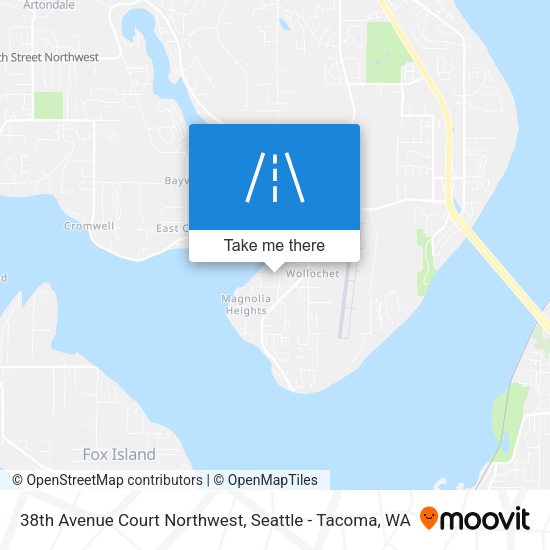 Mapa de 38th Avenue Court Northwest
