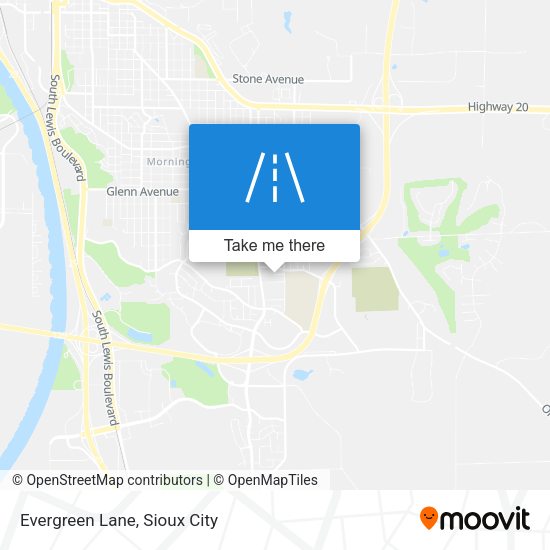 Evergreen Lane map