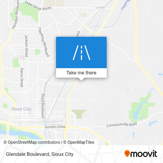 Glendale Boulevard map