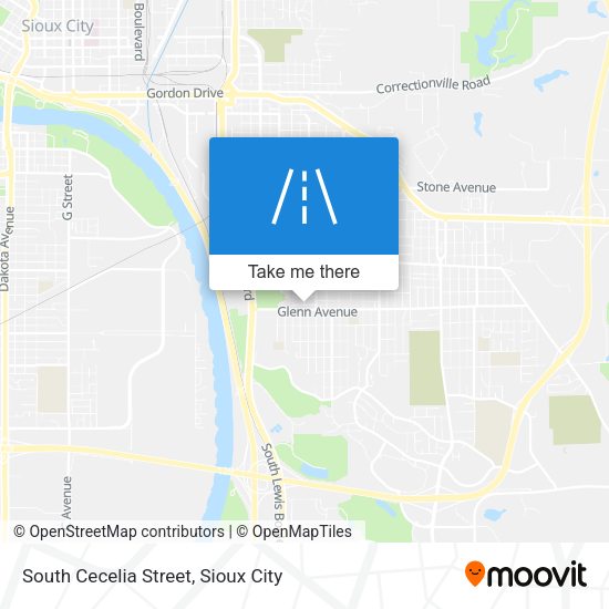 South Cecelia Street map