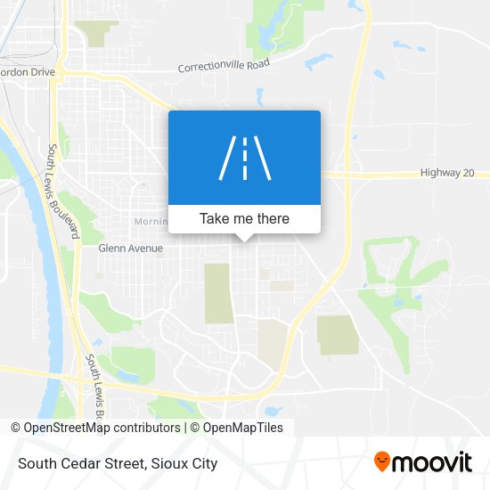 South Cedar Street map