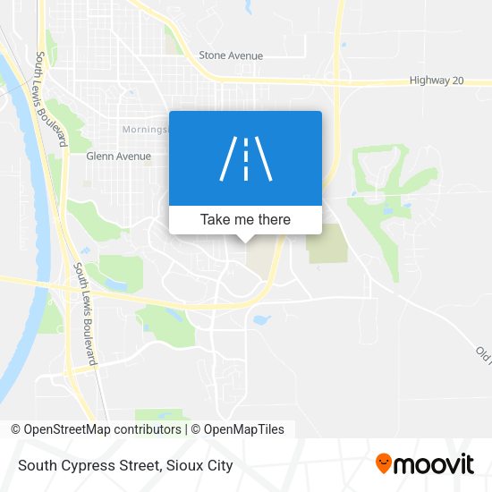South Cypress Street map