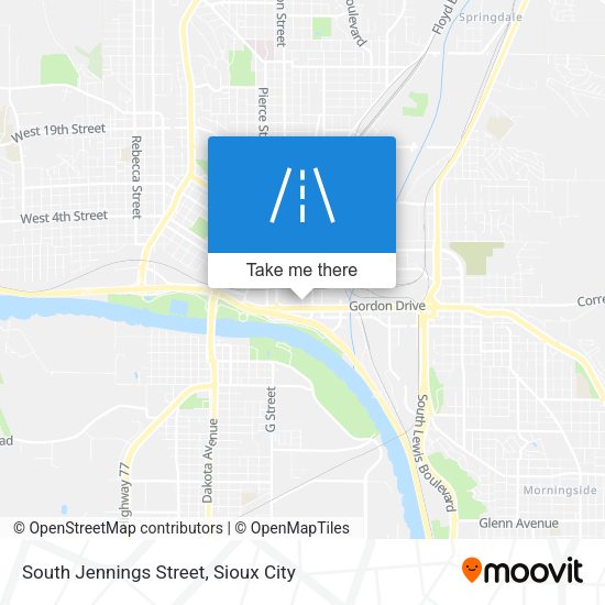 South Jennings Street map