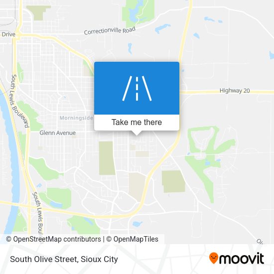 South Olive Street map
