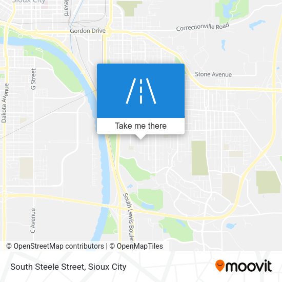 South Steele Street map
