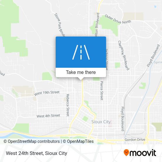 West 24th Street map
