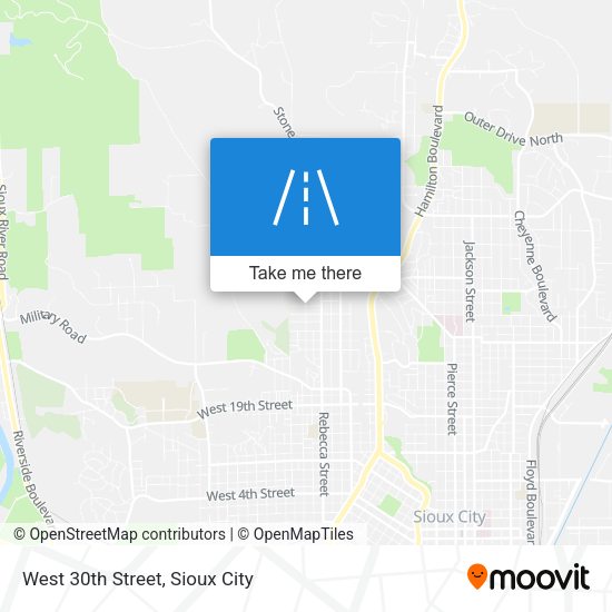 West 30th Street map