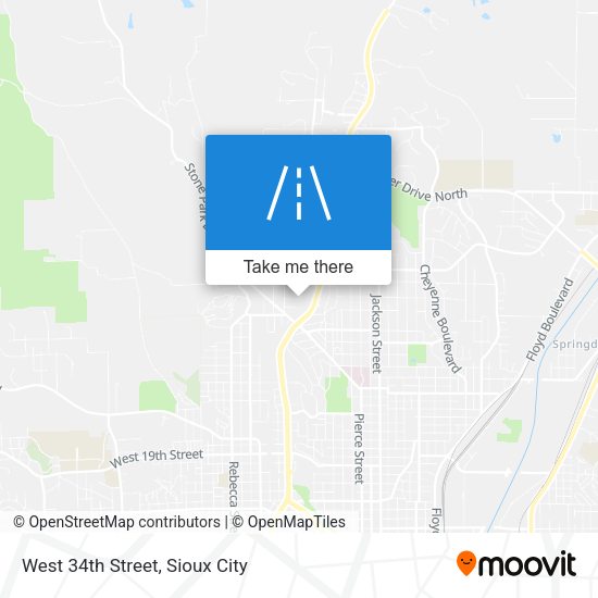 West 34th Street map