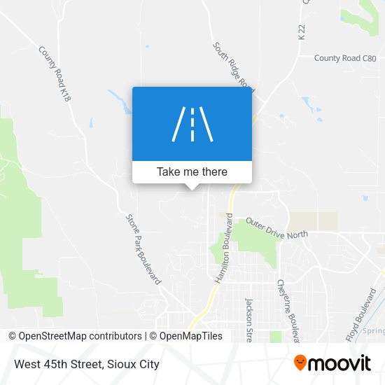 Mapa de West 45th Street