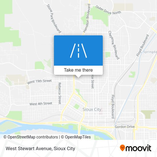 West Stewart Avenue map