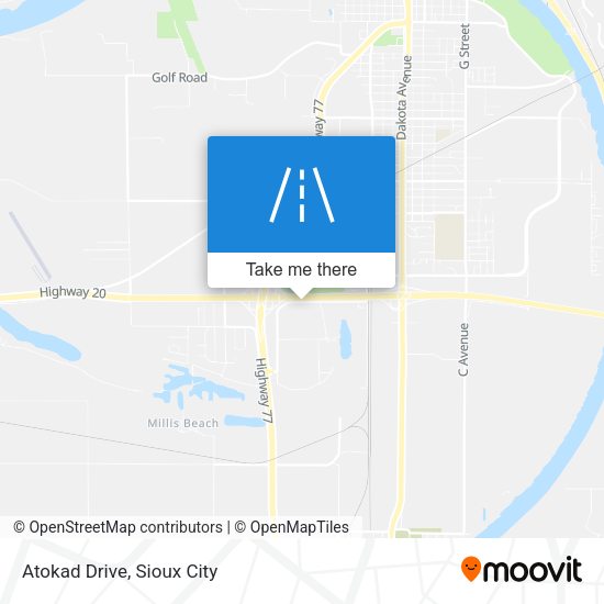 Mapa de Atokad Drive