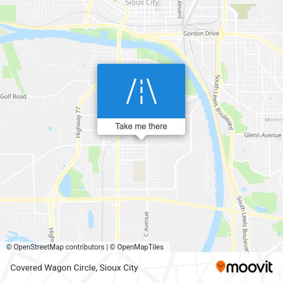 Covered Wagon Circle map